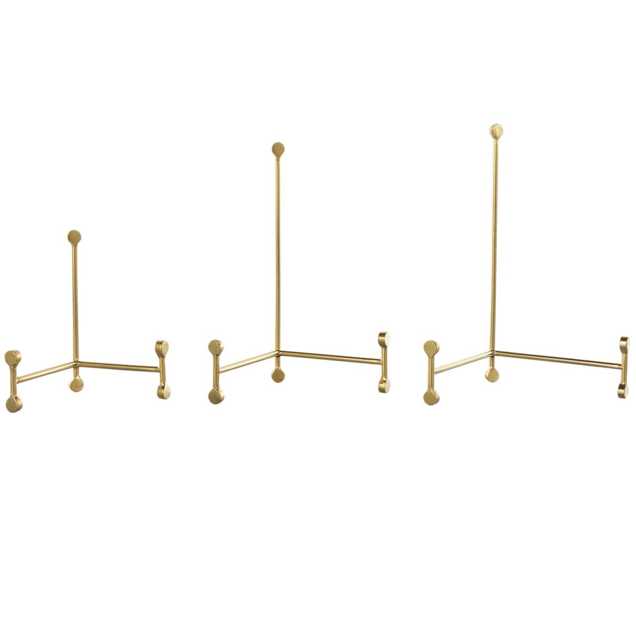 Gold Metal Fixed Easel with Ball Accent Set